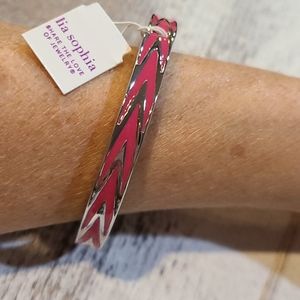 3/$18 Lia Sophia Vertex (Pink) Stretch Bracelet Lot 230
